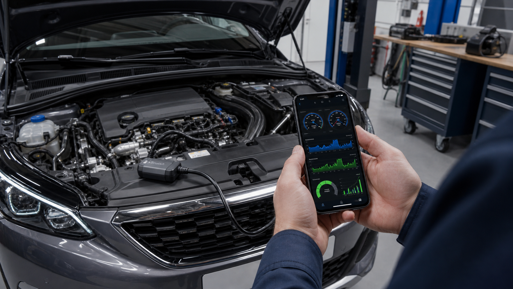 Diagnostyka AdBlue SCR i DPF w samochodzie Peugeot z aplikacją Cube Eco